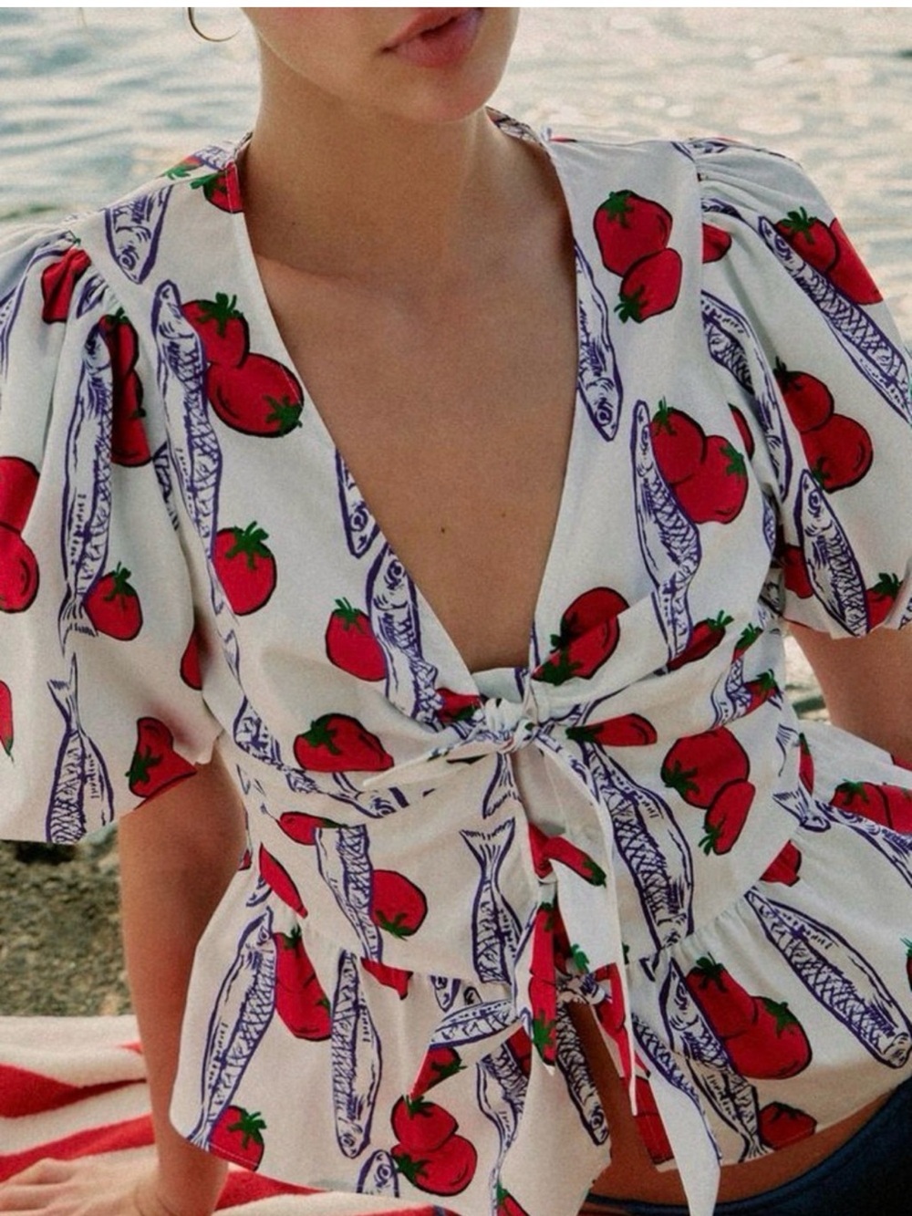 Zara Print Peplum Top with Tomato 

4009/322/044